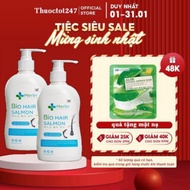 Dầu gội dược liệu Bio Hair Salmon 200ml giảm gàu nấm ngứa da đầu - MERLIN PHARMA