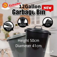 12 Gallon Dustbin with Cover| Water Pail with Cover| Tong Air| Baldi Air| Tong Sampah Plastik Penutu