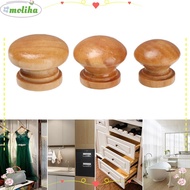 MOLIHA 10pcs Cabinet Pulls  Cupboard Dresser Wardrobe Pulls Round Shape Cabinet Natural Wooden