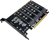 PCIe4.0 X16 to (4X) M.2 Adapter, for NVMe SSD, Requires Motherboard BIOS Support for Bifurcation, Ap
