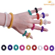 ILIGHTHEARTEDY4 Acupressure Ring, Springs Steel Finger Massage Rings, Compact φ2.5cm Mini Premium An