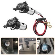 Easy Install Interior Cigar Lighter Socket DC 12-24V 120-250W Outlet Accessories
