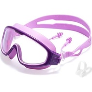 Swim Goggle Kids,Leak-Proof,Anti-Fog Pool Glasses,Wide View Swimming Goggles for 3-14,With Ear Plugs