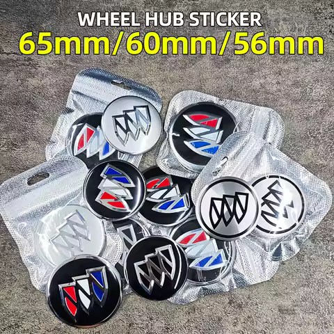 4pcs 56mm 60mm 65mm Car Wheel Center Emblem Hub Caps Stickers For Buick GL8 GL6 Envista enclave Enco