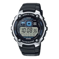 JAM TANGAN PRIA CASIO ORIGINAL AE-2000W-1A - AE2000W DIGITAL SPORT HITAM SILVER