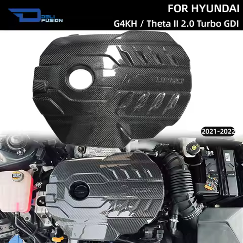 For Hyundai G4KH Theta II 2.0 Turbo GDI Engine Cover CF Fit Elantra N i30 N Kona N Veloster N Engine