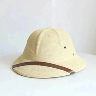 2024 Fashion Vietnam War Army Hat Women Men British Explorer Straw Helmet Summer Boater Bucket Sun H