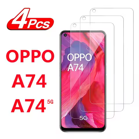 2/4Pcs Tempered Glass For OPPO A74 5G Screen Protector Glass Film