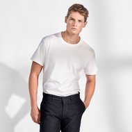 Bread u0026 Boxers Crew-Neck Pima 圓領男用高端厚T/ 白/ M