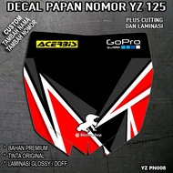 Decal Papan Nomor YZ 125