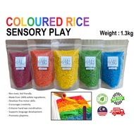 Sensory Play Coloured Rice / Rainbow Rice, 260g x 5 bags (non-toxic, kid friendly)