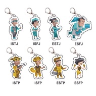 [Pendant] Mbti16 Type Personality Keychain mbti Peripheral Green Old Man Pendant Acrylic Little Pain