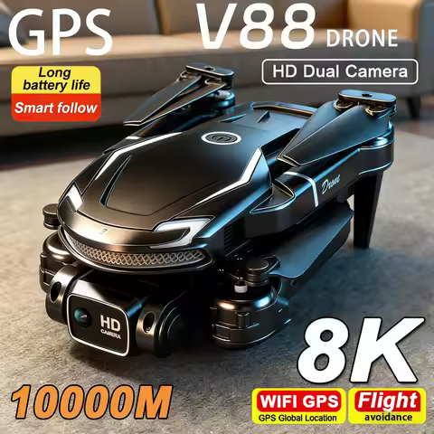 New Drone V88 pro RC Quadcopter Drone FPV WiFi Easy Foldable With Mod Altitude Resistance 8K HD Came