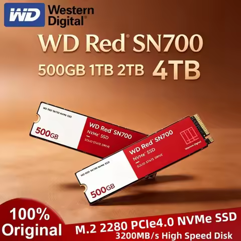 Original WD Red SN700 4TB M.2 NVMe PCIe3.0 2280 SSD High Performance Internal Hard Drive 24/7 Workin