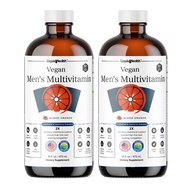 LIQUIDHEALTH Vegan Men's Liquid Multivitamin with Ashwagandha Herbal Blend for Adult Men - Daily Per