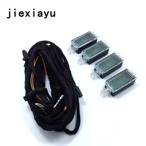 1 Set LED Interior Footwell Lights & Cable For Golf Jetta MK5 MK6 Passat B6 B7 Tiguan Octavia Seat L