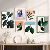 【Set of 6 】Abstract Wall Art / Paint by Numbers / Boho Botanical Wall Decor / Botanical Decoration P