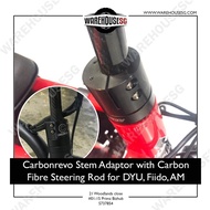 Carbonrevo Stem Adaptor with Carbon Fibre Steering Rod for DYU, Fiido, AM