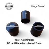 Chitose 7/ 8 inch Rubber Feet Model 22mm Hole DiameterPOLOS Round Iron Pipe Shelf Table and Chair Ba