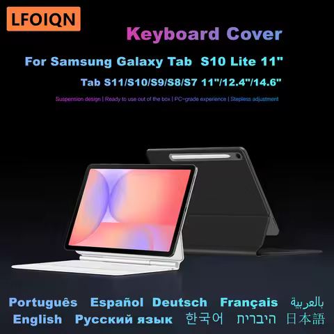 LFOIQN Keyboard Cover For Samsung Galaxy Tab S10 Lite 10.9 inch S10+ S11 S9 Plus S8 S7 FE 12.4 Ultra