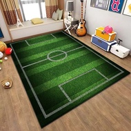 3D Football field rug, sports style rug, extra large rug, soft to the touch, dense pile, creative pa