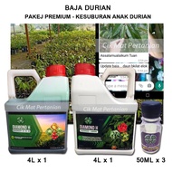 PAKEJ PREMIUM BAJA ANAK DURIAN DH Biogreen 16:16:16 + DH Seaweed Amino + Booster