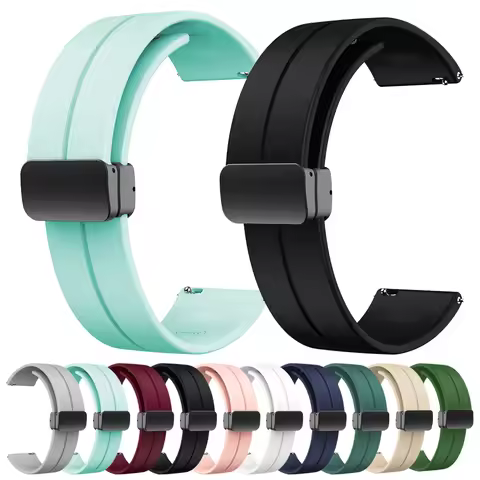 20 22mm Silicone Watchbands For TicWatch Pro 3 Ultra Band GPS/LTE For Ticwatch GTX S2 E2 E3 GTH/GTW 