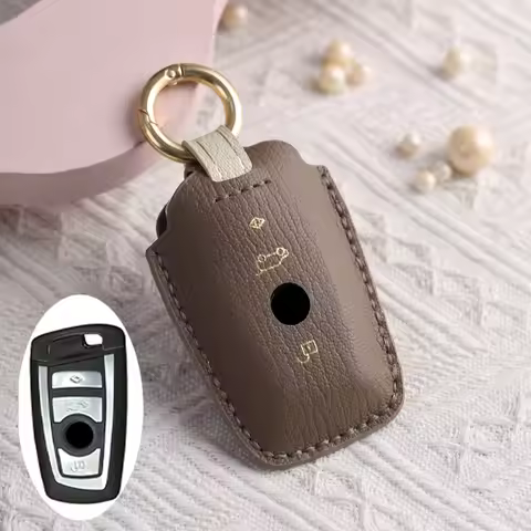 Leather Car Key Case Fob Cover for BMW F 3 5 7 Series X3 X5 F10 F20 F30 F40 E90 E92 E93 CAS4 FEM EWS