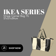 IKEA Series Carrier Tote Bag white/black stripe (71L)