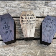 結婚棺材戒指盒木戒指盒求婚戒指盒小木盒