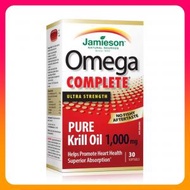 Jamieson - 超強全效奧米加3純磷蝦油1000毫克 30 粒 平行進口 (參考效期:07/2025*)