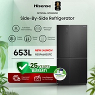 Hisense 653L Side By Side Refrigerator | Durable Inverter | Metal-Tech Cooling | RS5P668SSFC