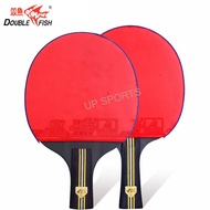 Double Fish Table Tennis Racket K329 Double Rackets Ping Pong Bat FL / CS For Training Level