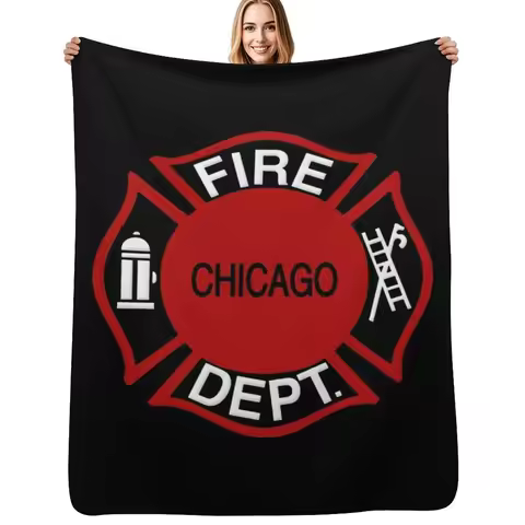 CFD Chicago Fire Department Throw Blanket Moving christmas gifts Decorative Throw Vintage Blanket