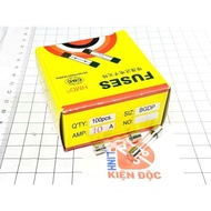 Glass fuse box 10A 250V 6x30mm F10AL250V (100 pieces)