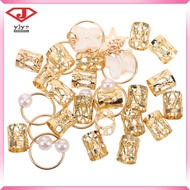 🏠 28pcs Butterfly Braid Hair Ring Set Alahas ng Buhok para sa Babae Dreadlock Ring Alahas