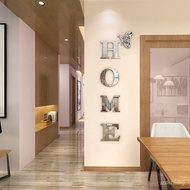 PopularHOMEFamily Slogan Acrylic3dThree-Dimensional Mirror Sticker Hallway Entrance Decorations