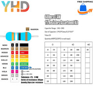 300/600/2600PCS 1/4W Resistance 1% Metal Film Resistor Kit with Box 1K 10K 100K 220ohm 1M Resistors 