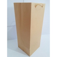 Brown Custom Plain Paper bag Kraft Paper Size PLT12x12x30 Jar Container OK