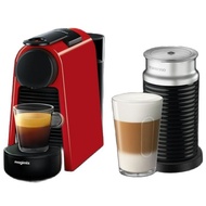 Nespresso เครื่องชงกาแฟ Essenza Mini D Model Red สีแดง + เครื่องทำฟองนม Aeroccino (Free 14 Coffee Ca