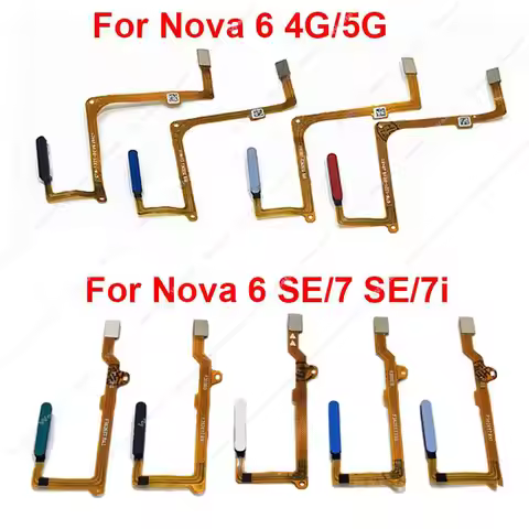 Power Button Fingeprint Sensor Flex Cable For Huawei Nova 6 6SE 7i 7SE 4G 5G On OFF Button FingerPri
