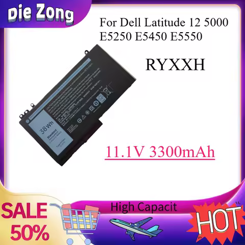 New high-quality11.1V 3300mAh Replace battery RYXXH for Dell Latitude 12 5000 E5250 E5450 E5550 Lapt