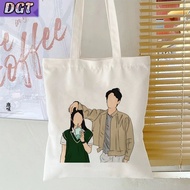 DGT F4 THAILAND Canvas Tote Bag Girls Shopper Shoulder Bags Tuisyen Sekolah Tuition Bag - Bright Win