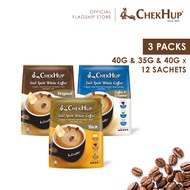 Chek Hup Ipoh White Coffee 40g x 12 [Bundle of 3] [Mixed of Original Rich, and 2in1]