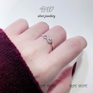 (WIN SILVER) BW33 High quality silver ring with lovely infinity shape