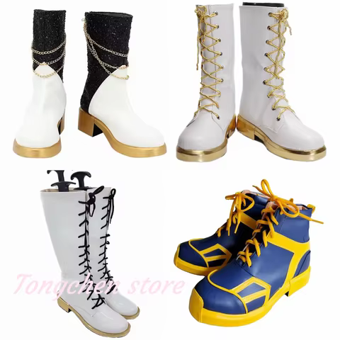 Girls Rumi Zoey Mira Cosplay Boots Women Black Golden Costume Shoes Halloween Party Role Playing