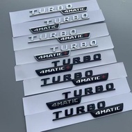 Suitable for Mercedes-Benz AMG TURBO 4MATIC BITURBO 4MATIC+Fender Side Label Car Logo Logo Sticker