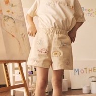 lookbookpetite x junejune | the mini fresco shorts Embroidered Color ecru