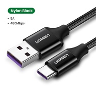 Ugreen ซูเปอร์ชาร์จ40W ชาร์จเร็ว P40 C สายชาร์จสำหรับสายโทรศัพท์สายเคเบิ้ล Type C สำหรับ Huawei ประเ