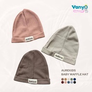 Aurekids Newborn Waffle Knit Baby Beanie Hat 0-1 years Baby Beanie Hat unisex soft warm baby hat new